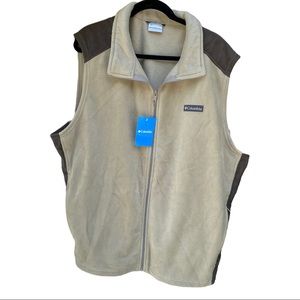 Columbia Men’s Zip Vest Tan Brown Size 3X